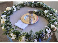 Taufe, Dekoration am Taufstein