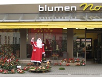 Der Nikolaus zu Besuch in unserem Blumengeschäft
